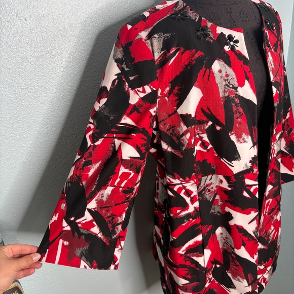 Kasper Plus Size Colorful Duster Jacket Coat Blazer - Picture 7 of 13